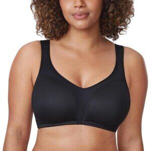 DELIMIRA Women's Minimizer Full Coverage Bra Wireless Size 44D Black NWT